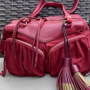MZ Wallace Thompson Satchel in Cranberry